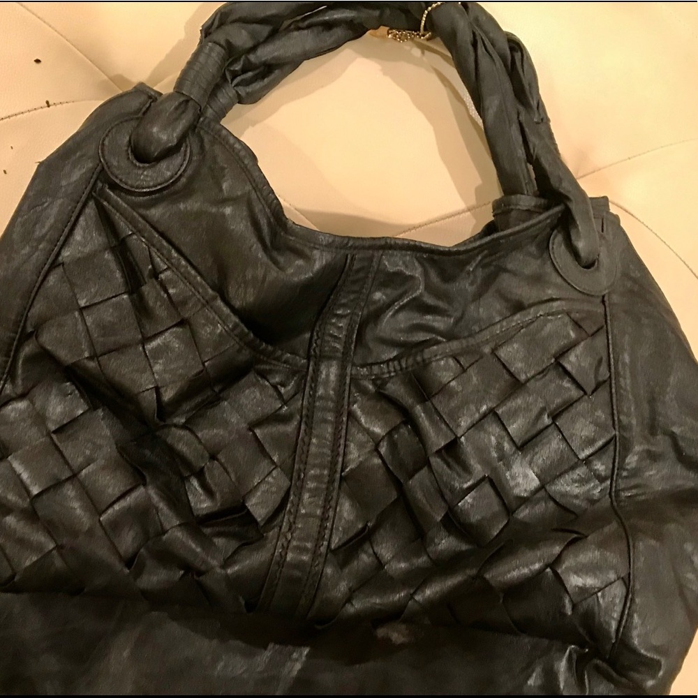 Black leather Big Buddha bag
